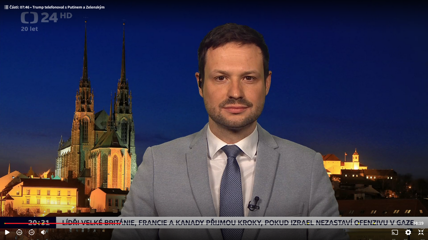 Přečtete si více ze článku Trump’s Call with Putin and Zelensky: CSMSS Security Analyst Lukáš Dyčka on ČT24